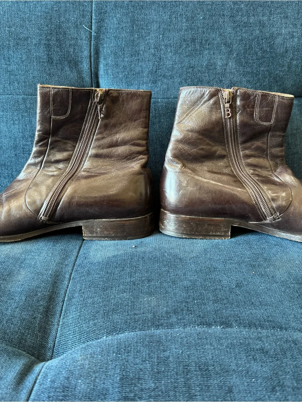 Vintage Bally Leather Ankle Zipper Boots - Brown